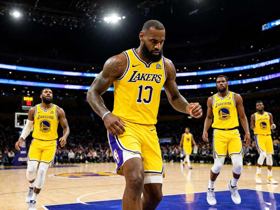 NBA洛杉矶湖人与金州勇士常规赛对决现场